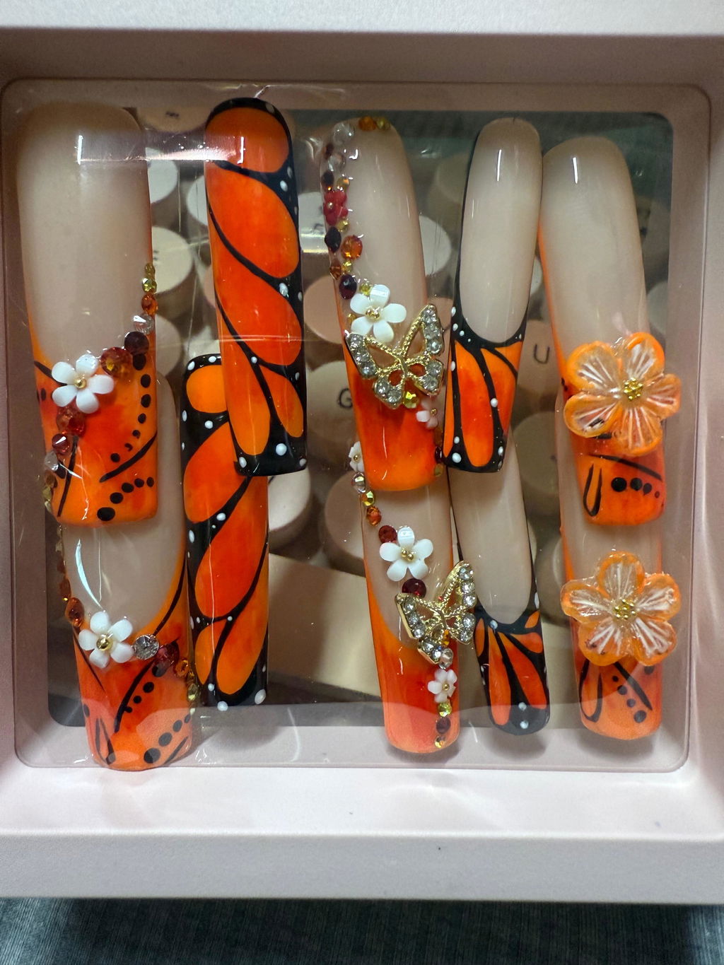 【naa】ビセラ Forte Zebra Halfmoon Nail File 100/100 Pink Center