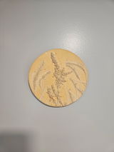 Foxtail & Amaranth Bas Relief Plaster Wall Art – Natural Plaster