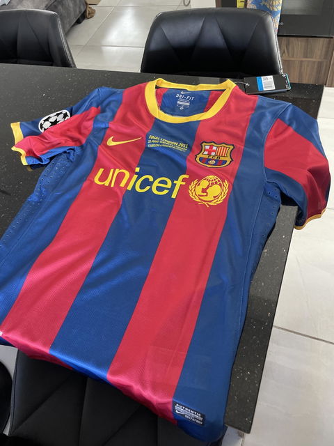 Jersey 2010/11 Barcelona Local Manga corta Versión Jugador Retro