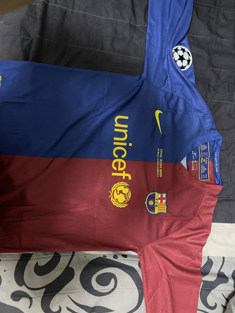 Jersey 2008/09 Barcelona Local Manga larga Versión Fan Retro