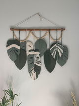 Macrame Leaves Wall Hanging Rustic Wall Decor for Boho L36