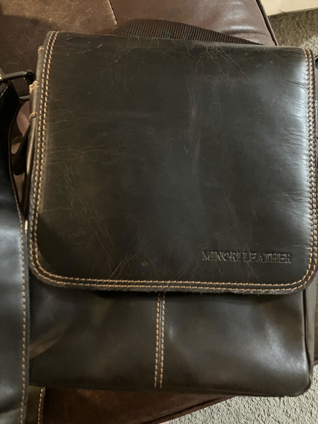 Halifax Leather Crossbody Bag in Brown