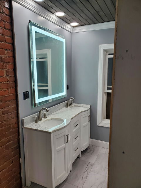 Liberty • Front-Lit Mirror • 44" x 40" • 2 Piece