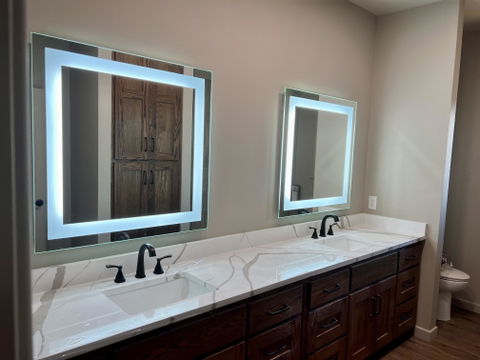 LED Mirror (Front-Lighted) 36" x 36" | 2-Piece