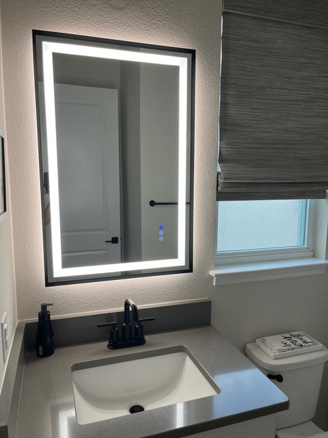 Metal Framed LED Mirror 24" x 36" (or 36" x 24") | Reversible