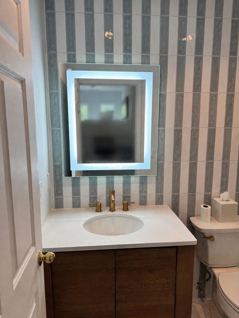 LED Mirror (Front-Lighted) 28" x 32" | 2-Piece