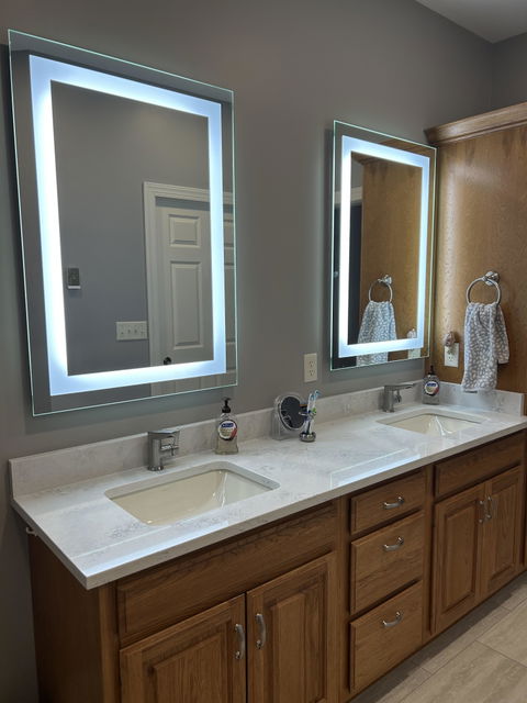 LED Mirror (Front-Lighted) 28" x 40" | 2-Piece