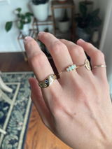 Birthstone Halo Ring | 10-14k Yellow/White/Rose Gold