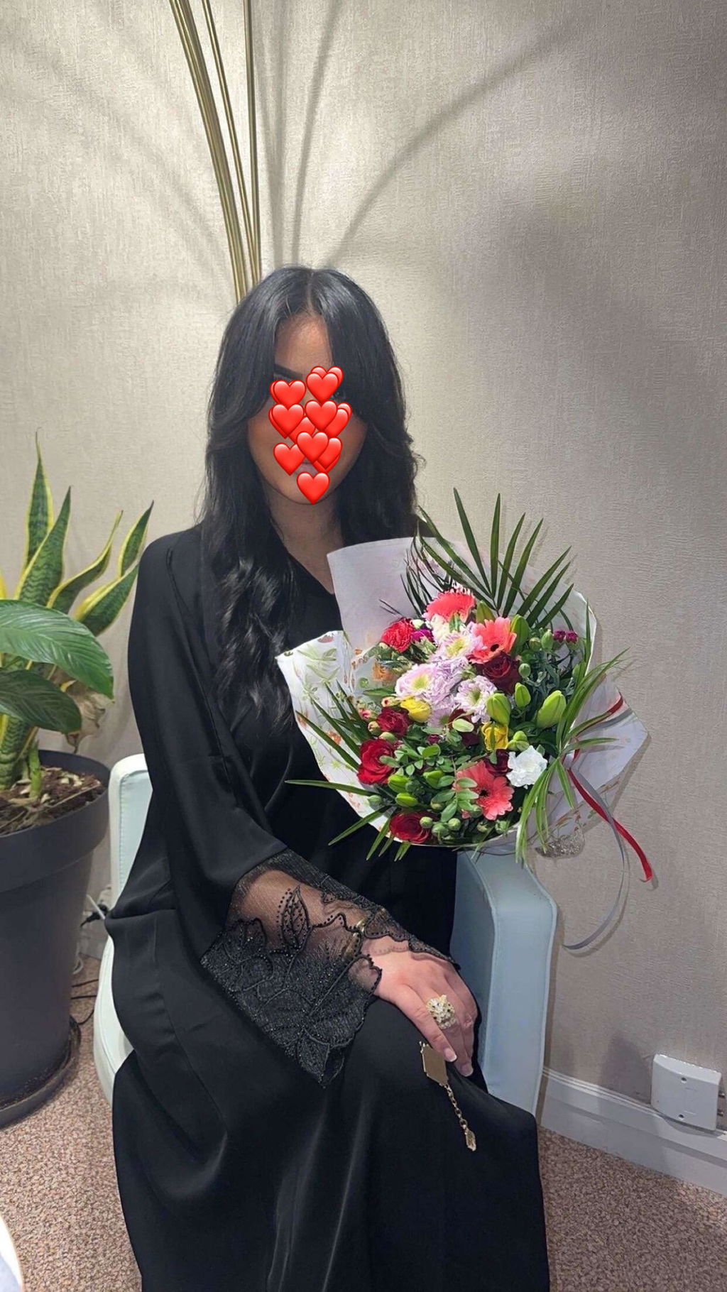 Photo envoyée par une cliente — Abaya Dubai Nafisa Black – Premium Korean Silk