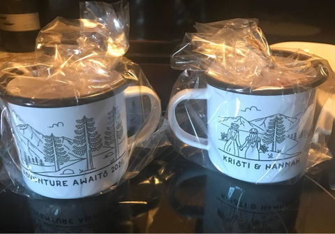 Lesbian Mountain Wedding Personalized Camp Mug