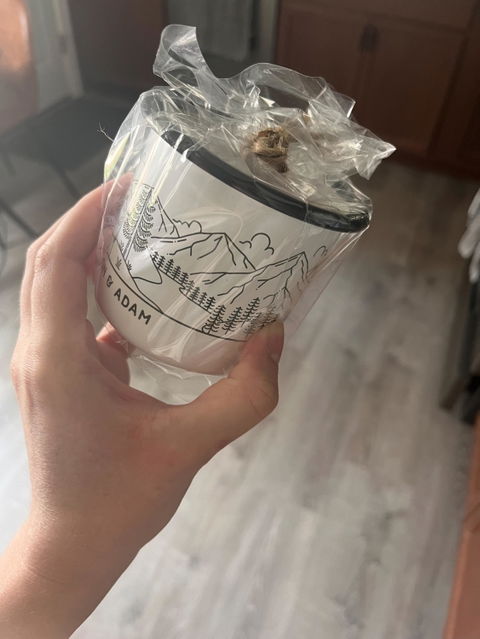 Mountain Bride & Groom Enamel Mug - Couple 4