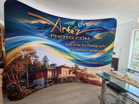 10' Curved Tension Fabric Backdrop