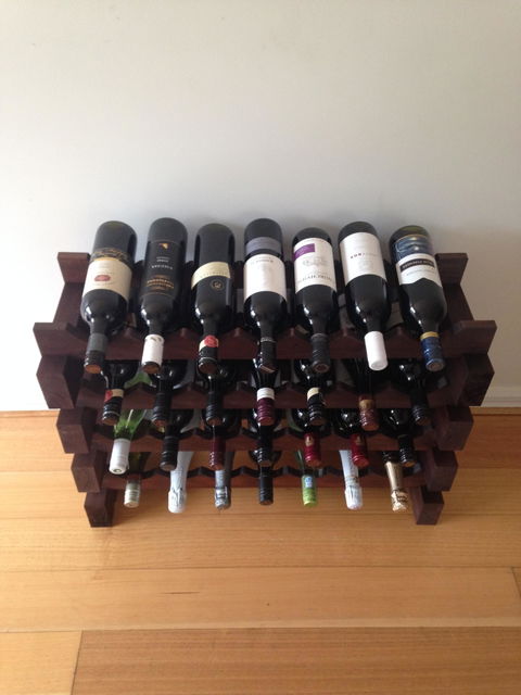 7 Bottle Wide Wine Rack