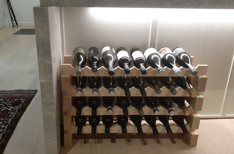 8 Bottle Wide Wine Rack