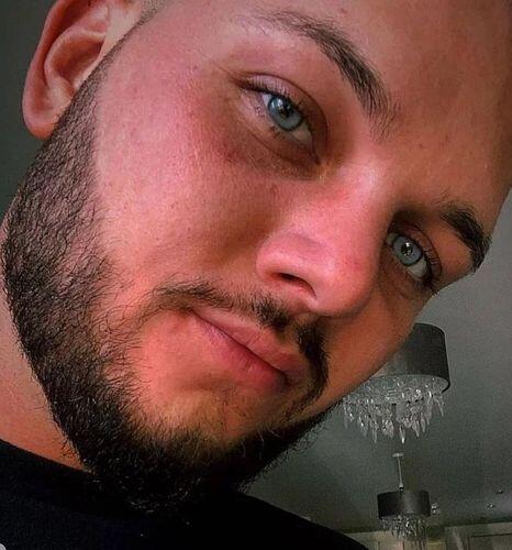 Customer photo wearing Dawn Blue Colored Contact Lenses for Men