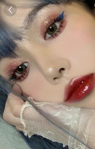 Customer photo wearing Olive Green Contact Lenses - Soft Iris Pattern, DNA Taylor