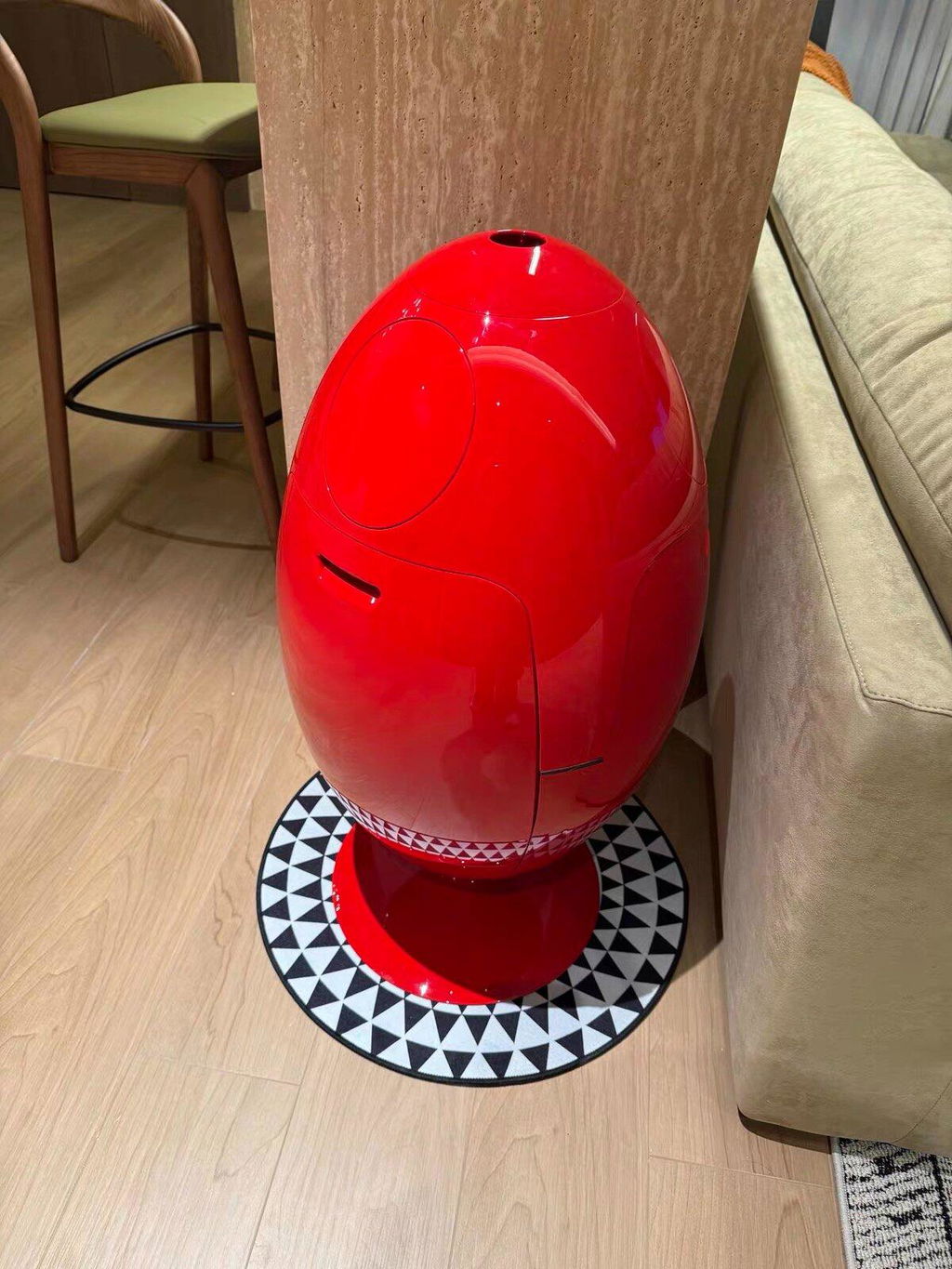 MOMO Dinosaur Egg Trash Can | Sculptural Standing Waste Bin | 2 Sizes