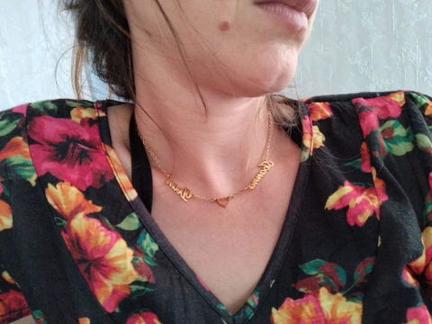 Collier 2 Prénoms Personnalisés avec Cœur