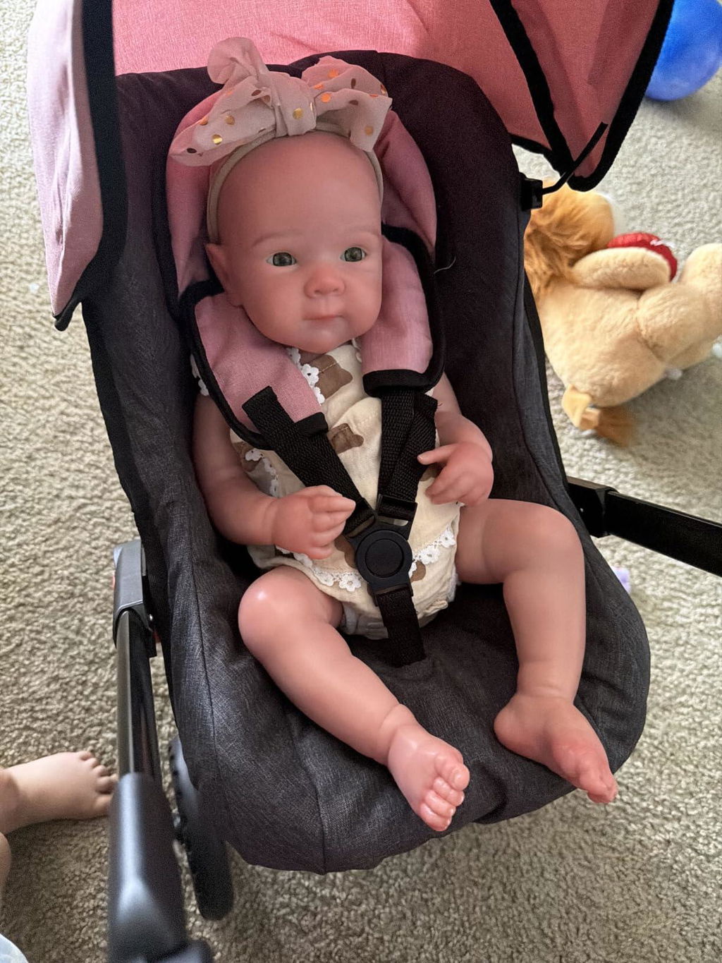 18 Inches Full Silicone Bettie Reborn Doll Girl in Little Bear Outfits