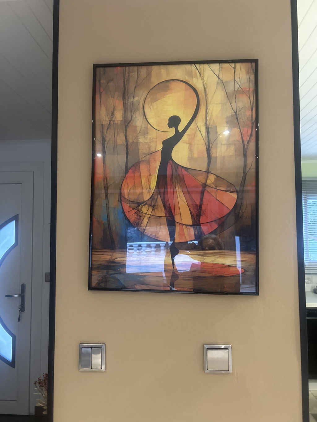Tableau Danseuse Abstraite – Grâce Dorée