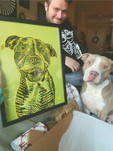 Custom Pet Portrait Poster Framed