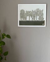 Custom Pet Portrait Poster Framed