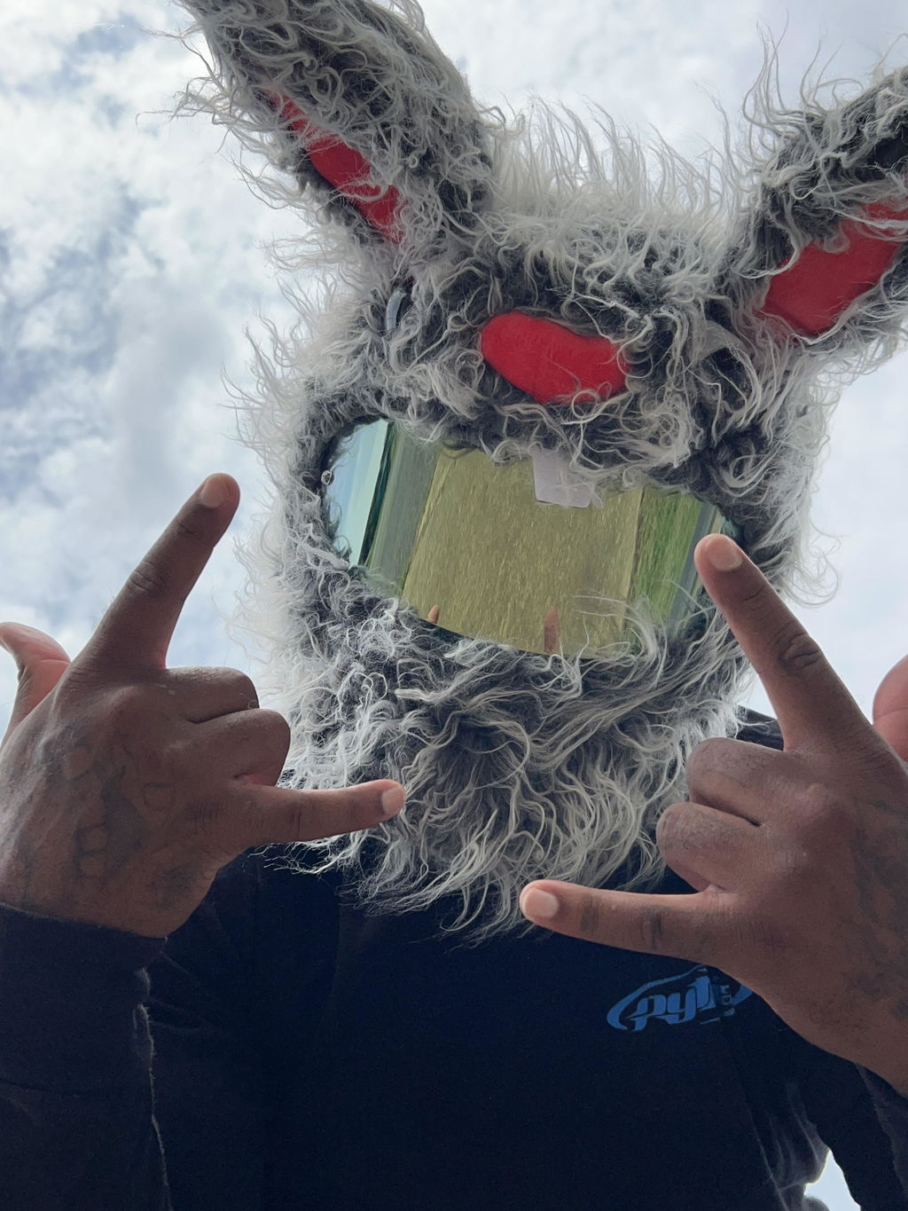 Motorcycle Helmet Cover - Evil Rabbit