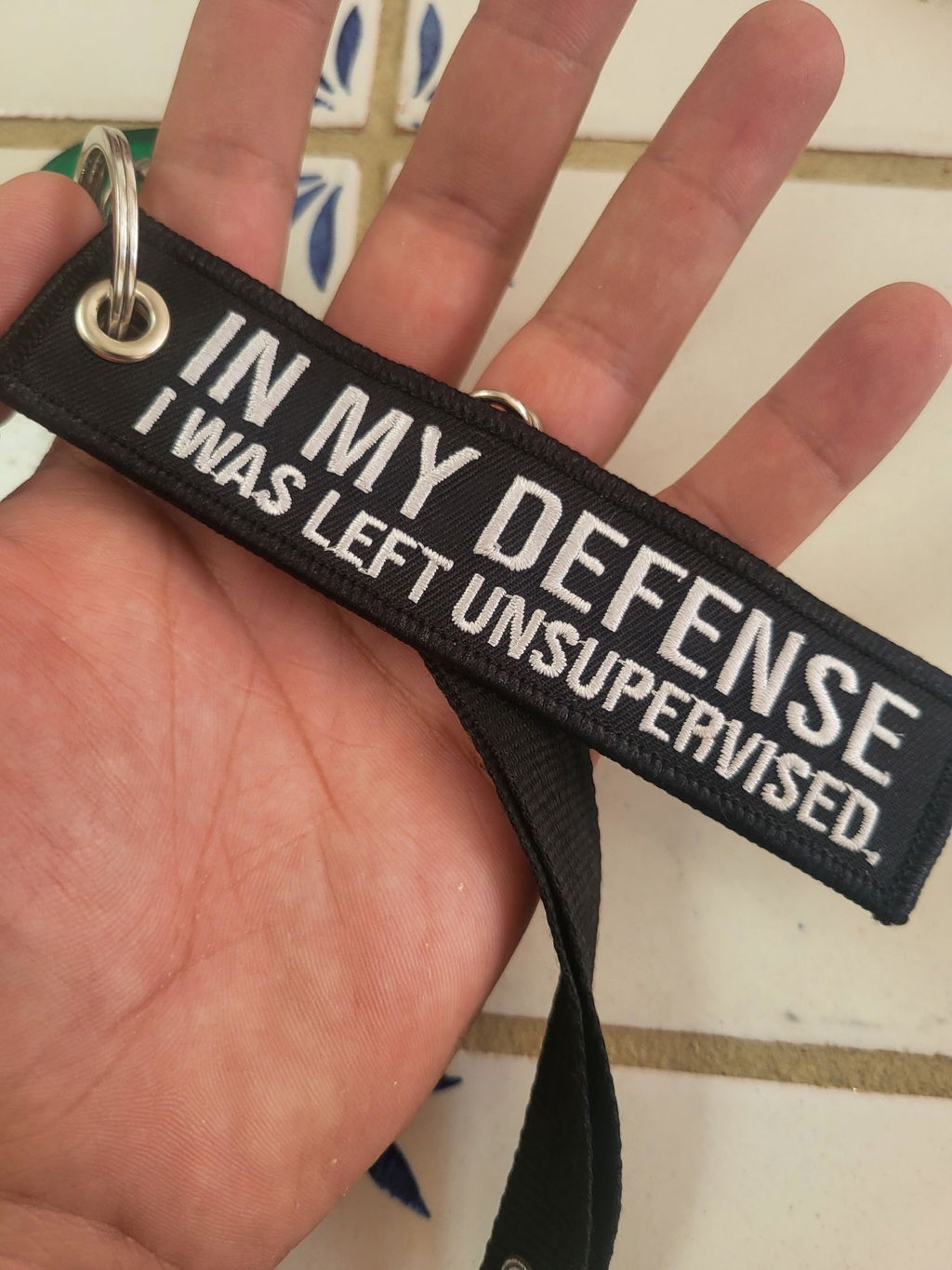 Left Unsupervised - Motorcycle Keychain