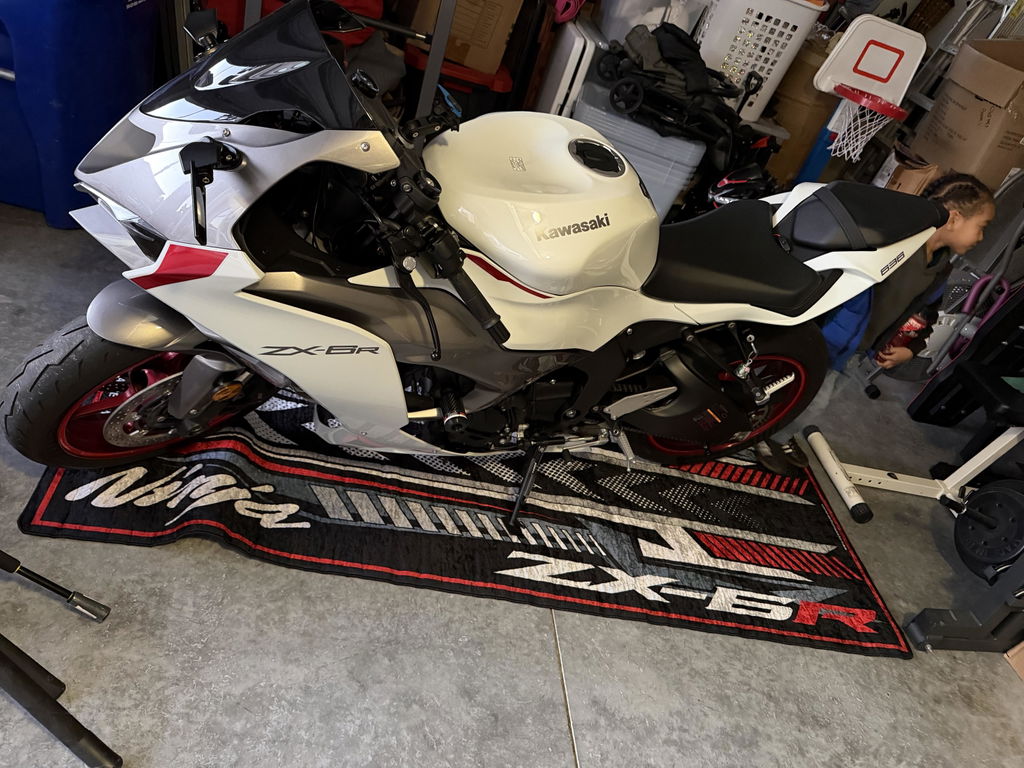 Motorcycle Pit Mat for Kawasaki Ninja ZX-6R - Ultimate Protection