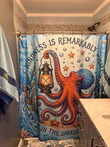 Remarkably Kind Octopus Shower Curtain