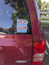 5" Stop Pretending Your Racism Is Patriotic Vinyl Sticker