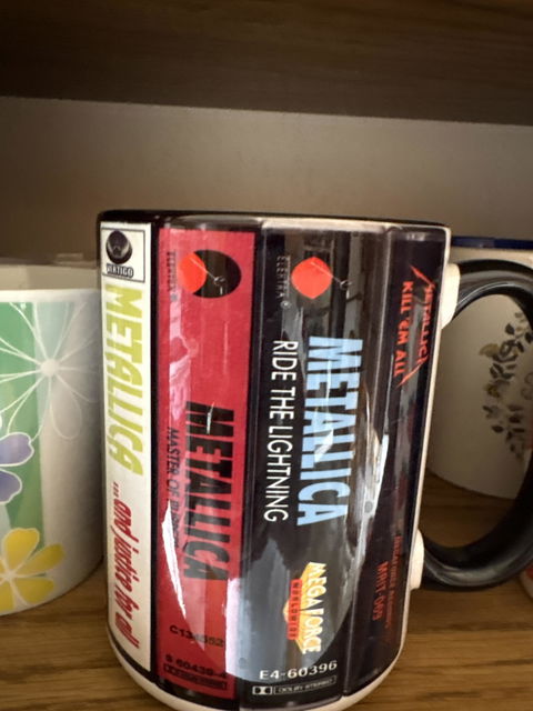 Metallica Albums Cassette Collection  Retro Accent Mug