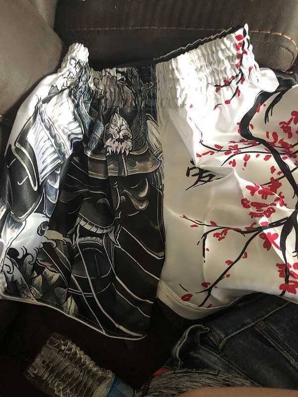 YAKSHA 🔥 Firestarter Thai Boxing Shorts in Black, Red and Orange