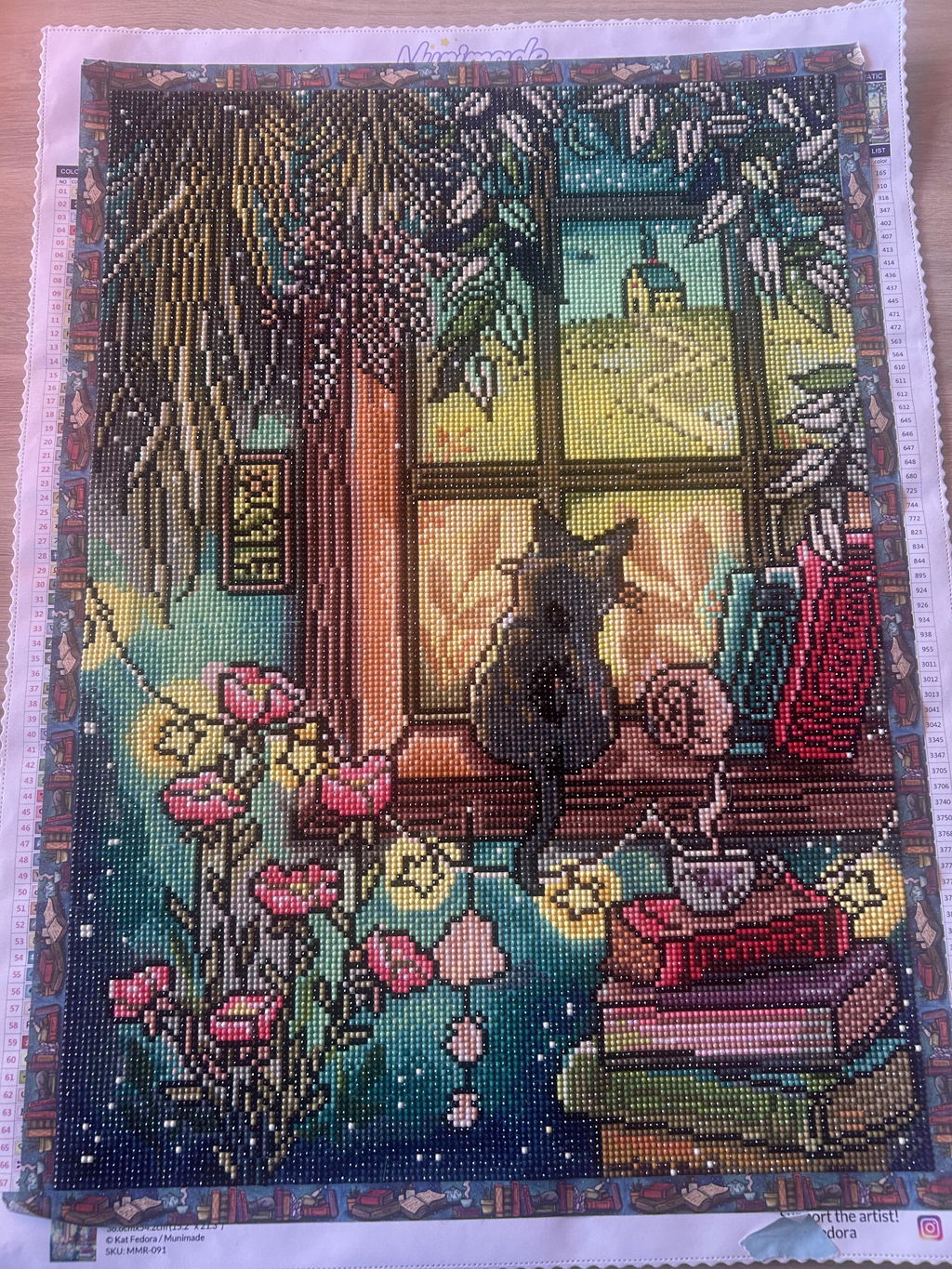 'Keeping Watch' by Kat Fedora, Diamond Painting Canvas Kit (091)