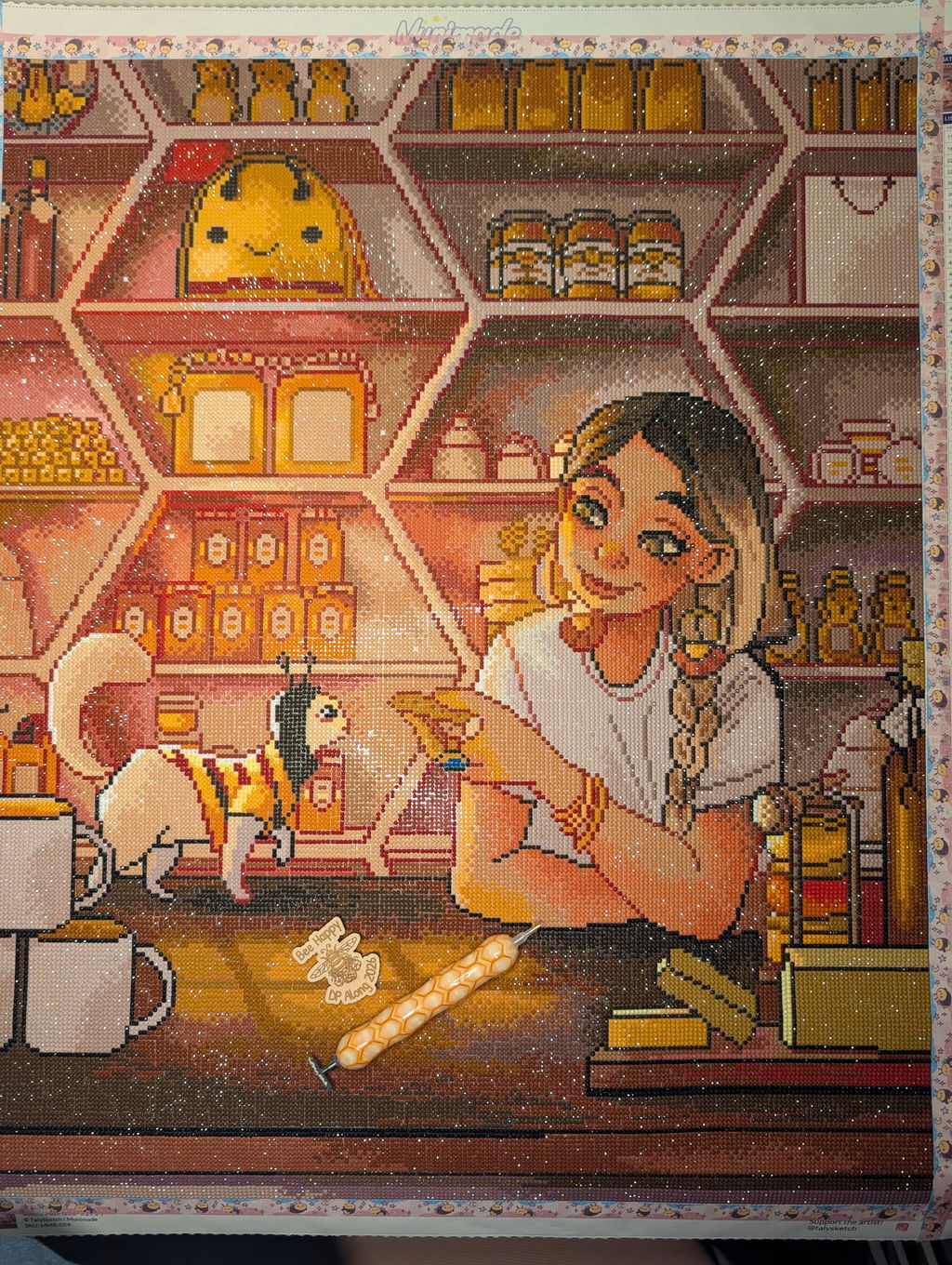 'Sticky Sweet Honey Shop' by TalySketch, Diamond Painting Canvas Kit (054)