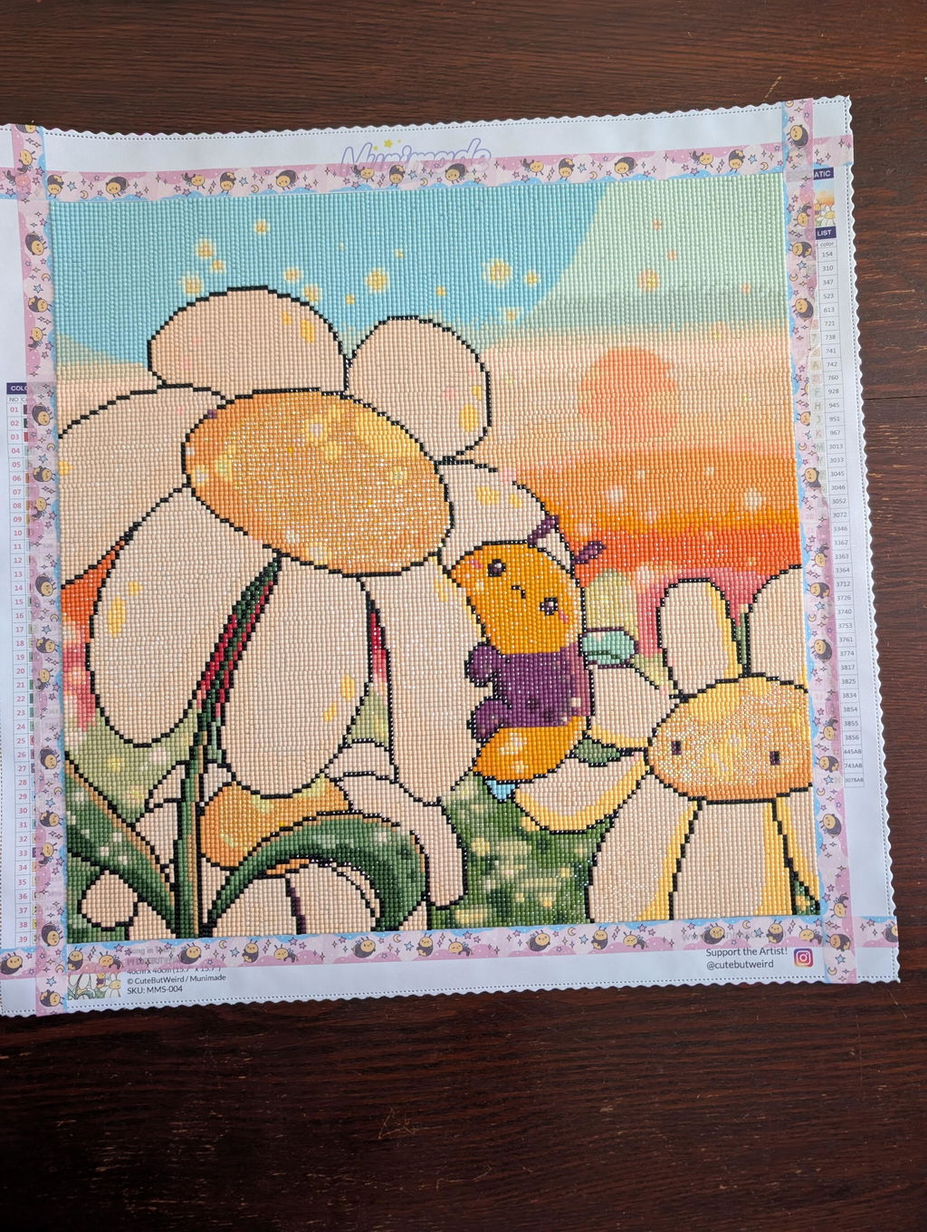 'Hang in There' by CuteButWeird, Diamond Painting Canvas Kit (004)