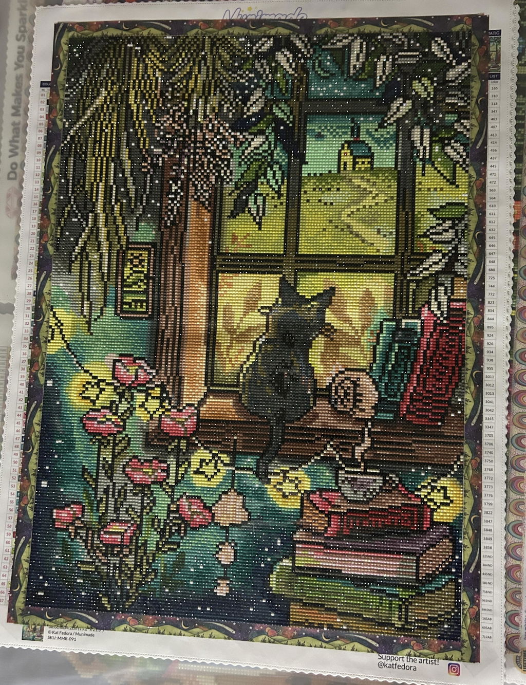 'Keeping Watch' by Kat Fedora, Diamond Painting Canvas Kit (091)