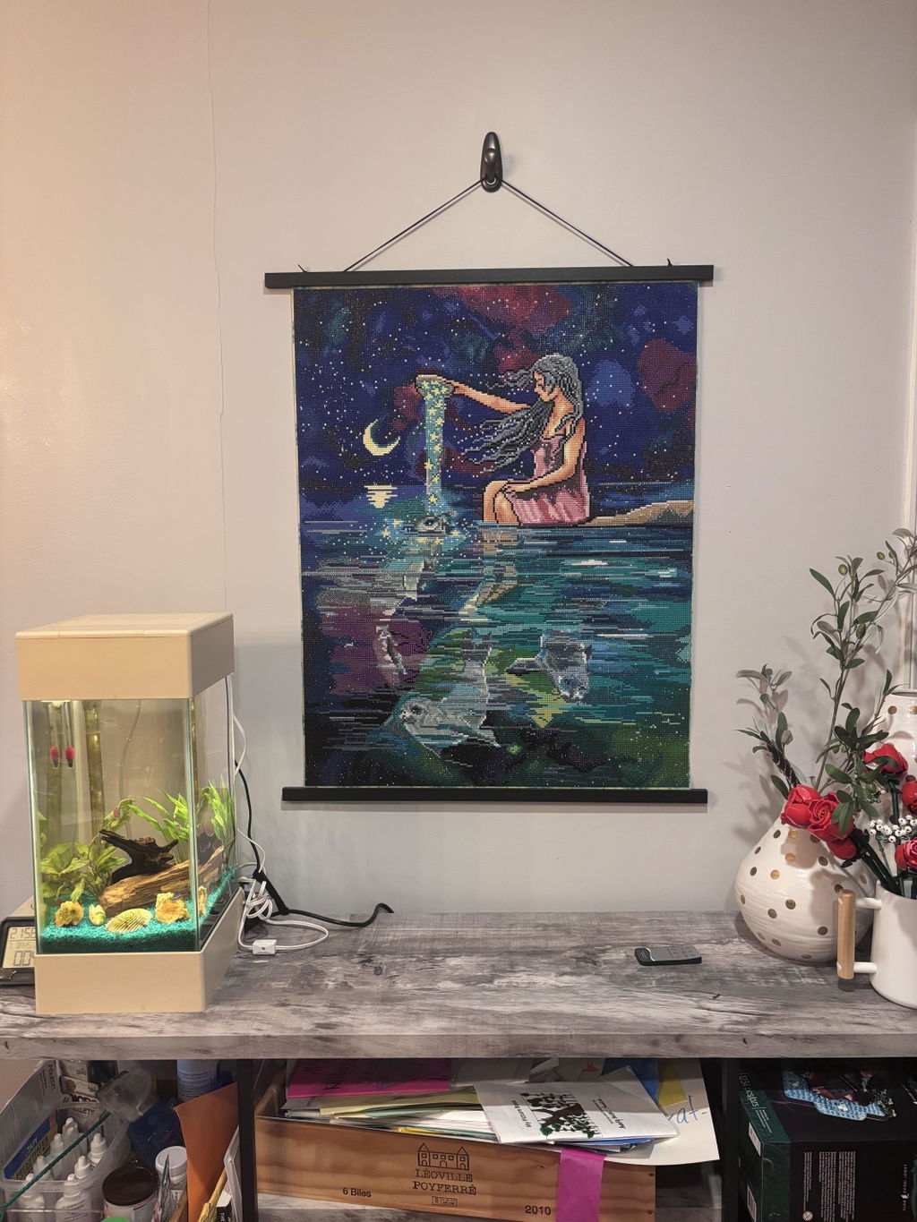'The Whispering Sea' by Kat Fedora, Diamond Painting Canvas Kit (057)