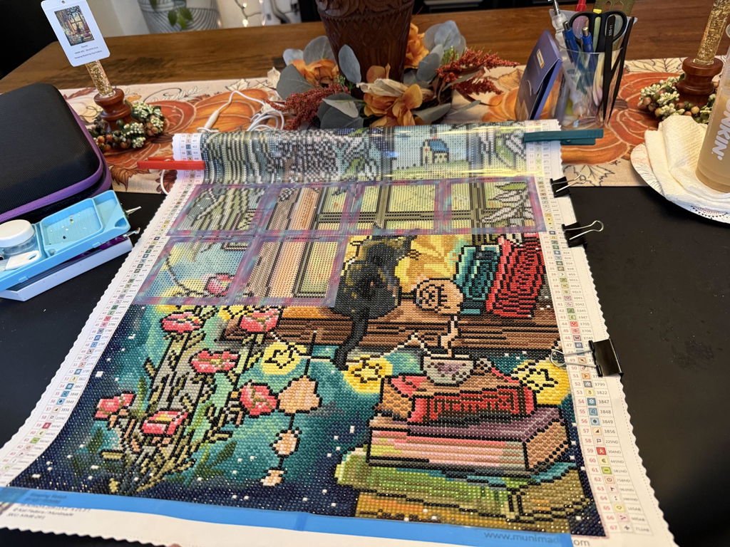 'Keeping Watch' by Kat Fedora, Diamond Painting Canvas Kit (091)