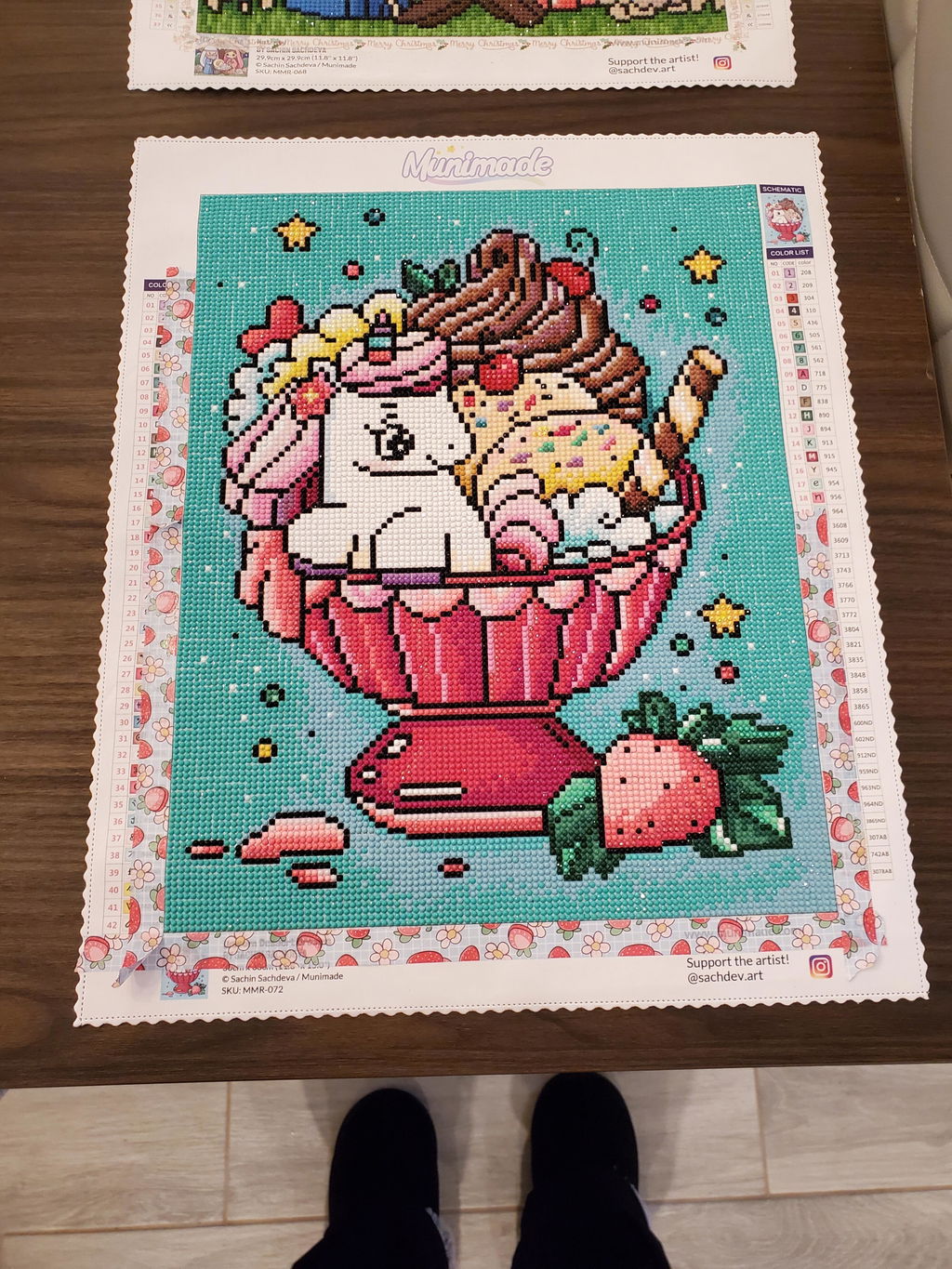 'Unicorn Dessert Dreams' by Sachin Sachdeva, Diamond Painting Canvas Kit (072)
