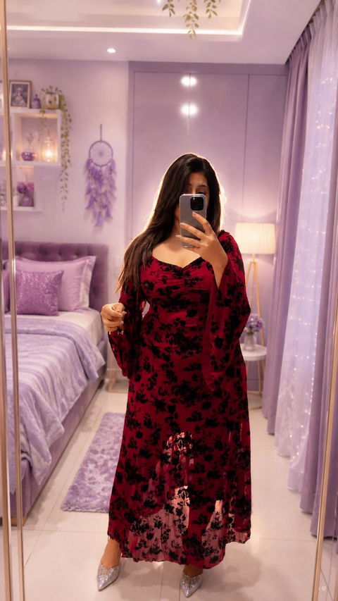 Sweetheart Neckline Fit And Flared Midi Dress
