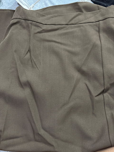 Solid Classic Midi Skirt With Slit