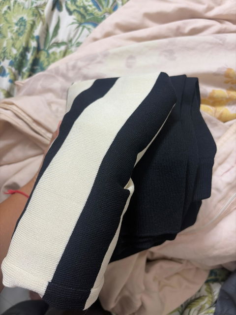 Striped Detailing Collared Summer Knit Co-ord Set