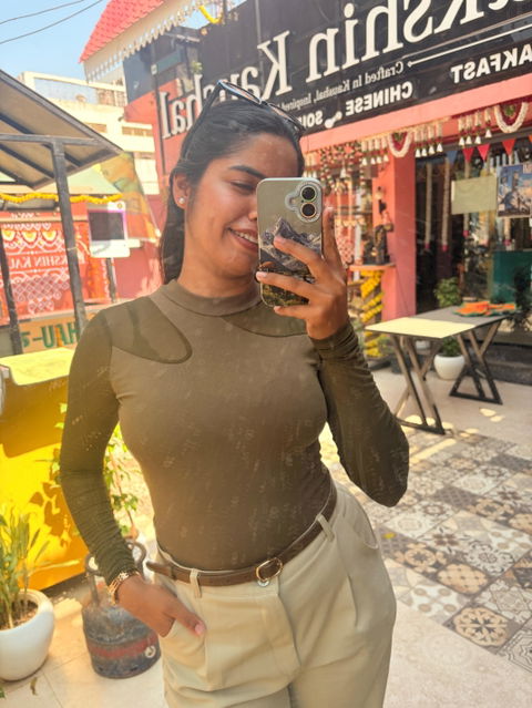 Mesh Cut Out Top