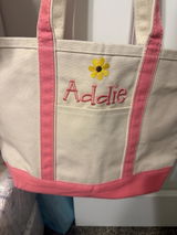 Personalized Boat Bag | Canvas Tote Bag | School Tote Bag | Embroidered Boat Bag | Beach Tote | Name Tote Bag
