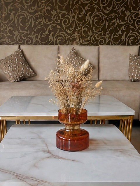Haze Brown Glass Vase
