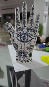Ceramic Evil Eye Hand Jewelry Holder