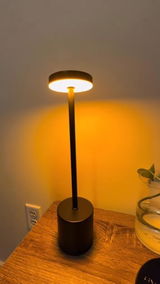 Rechargeable LED Table Lamp 12-hr Battery  – Premium Metal Finish