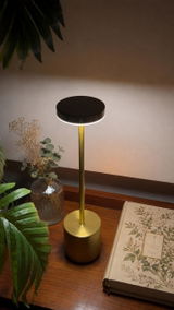 Rechargeable LED Table Lamp 12-hr Battery  – Premium Metal Finish