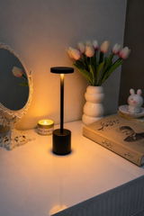 Rechargeable LED Table Lamp 12-hr Battery  – Premium Metal Finish